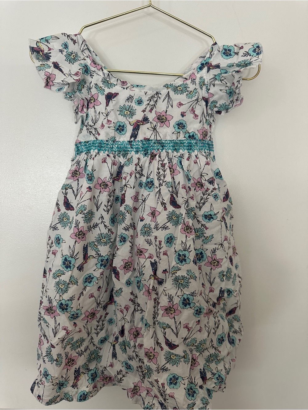 Peek Whimsical Bird & Floral Dress Size 3T Nordstrom